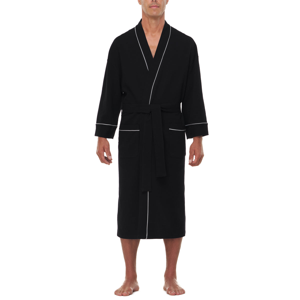 Knit Waffle Kimono Robe