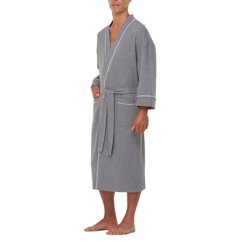 Knit Waffle Kimono Robe