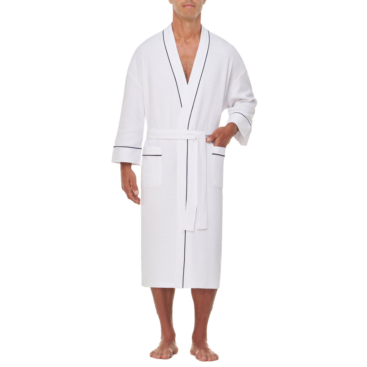 Knit Waffle Kimono Robe