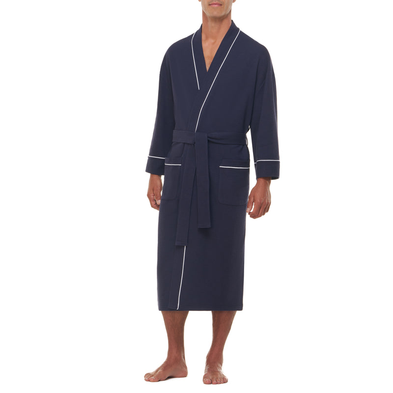 Knit Waffle Kimono Robe