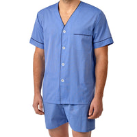 Cotton Shorty Pajama In Blue