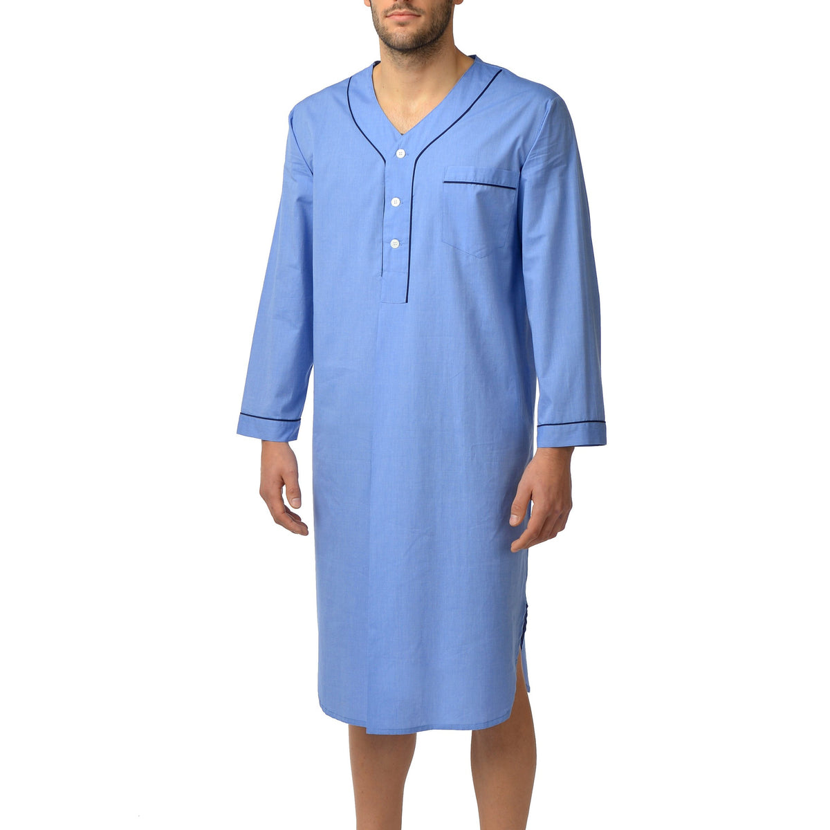 Cotton Nightshirt In Blue