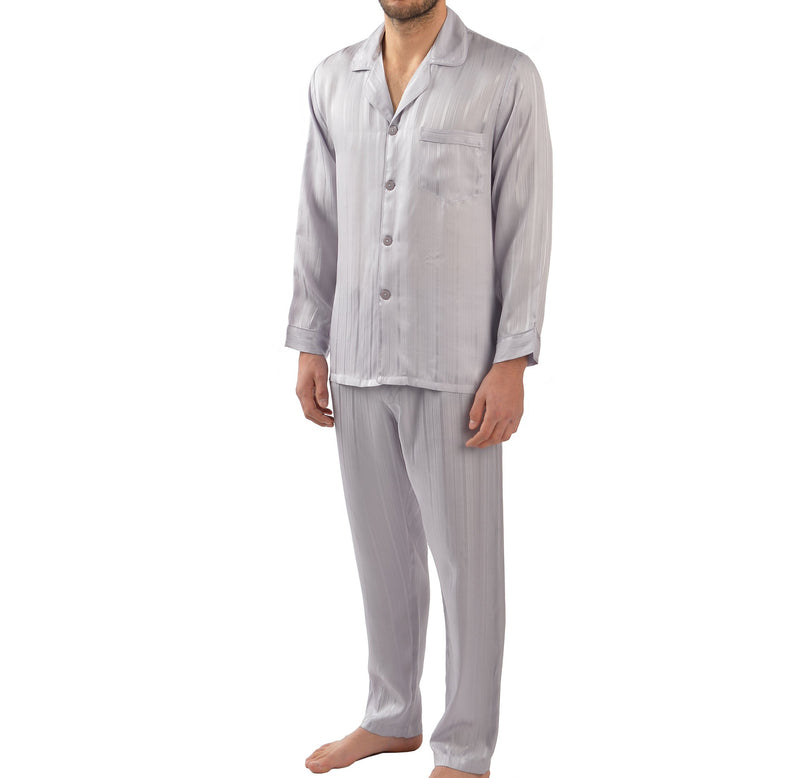 Herringbone Stripe Silk Pajama