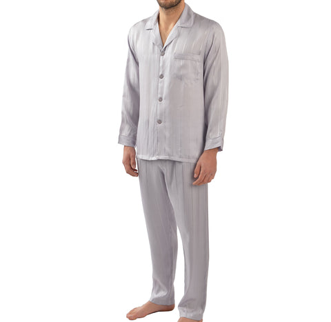 Cotton Long Sleeve Pajama in Charcoal