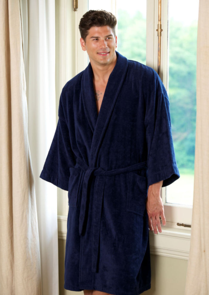 Solid Terry Velour Shawl Robe