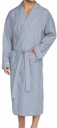 Big and Tall Cobalt Woven Shawl Robe